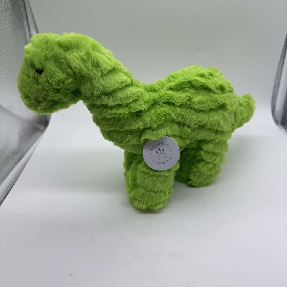 NWT Manhattan Toy Company Brontosaurus Dinosaur Plush Bronte Green 12in